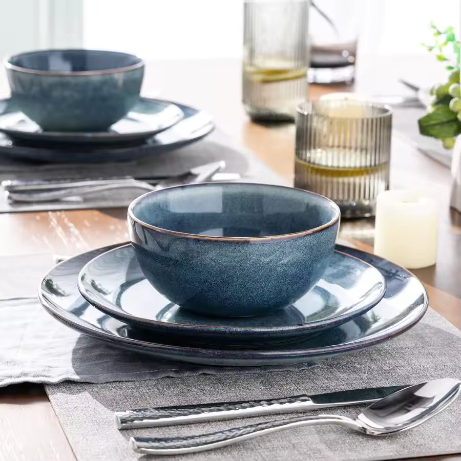 Moroa Blue 18-Piece Plate set
