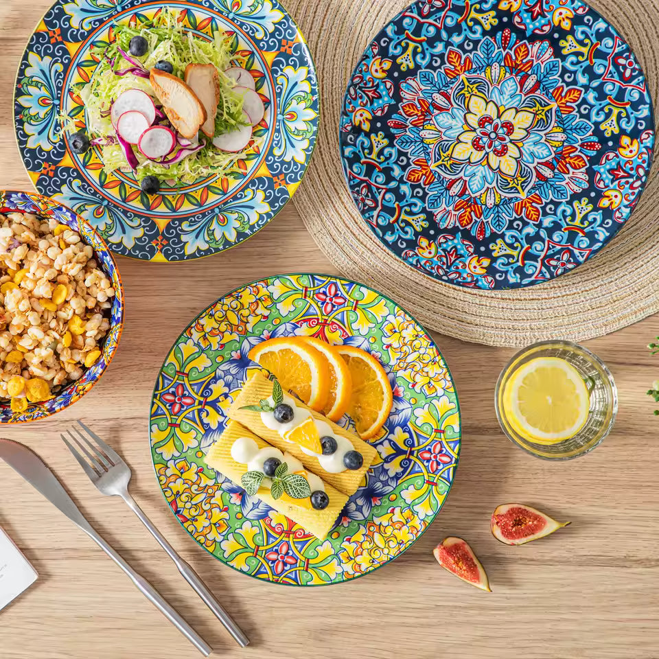 Moroa Majolica 12-piece plate set
