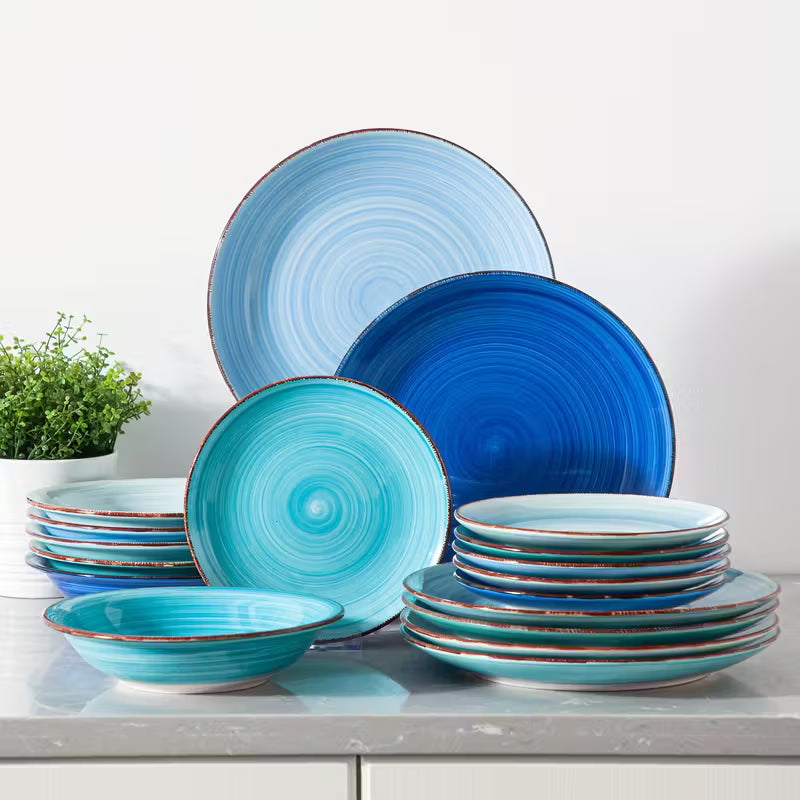 Ocean Mirage 18-Piece Dinner Set