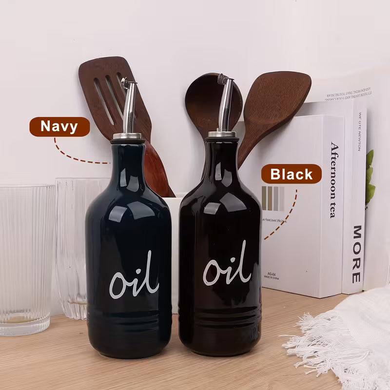 Premium Colorful Ceramic Olive Oil Cruet