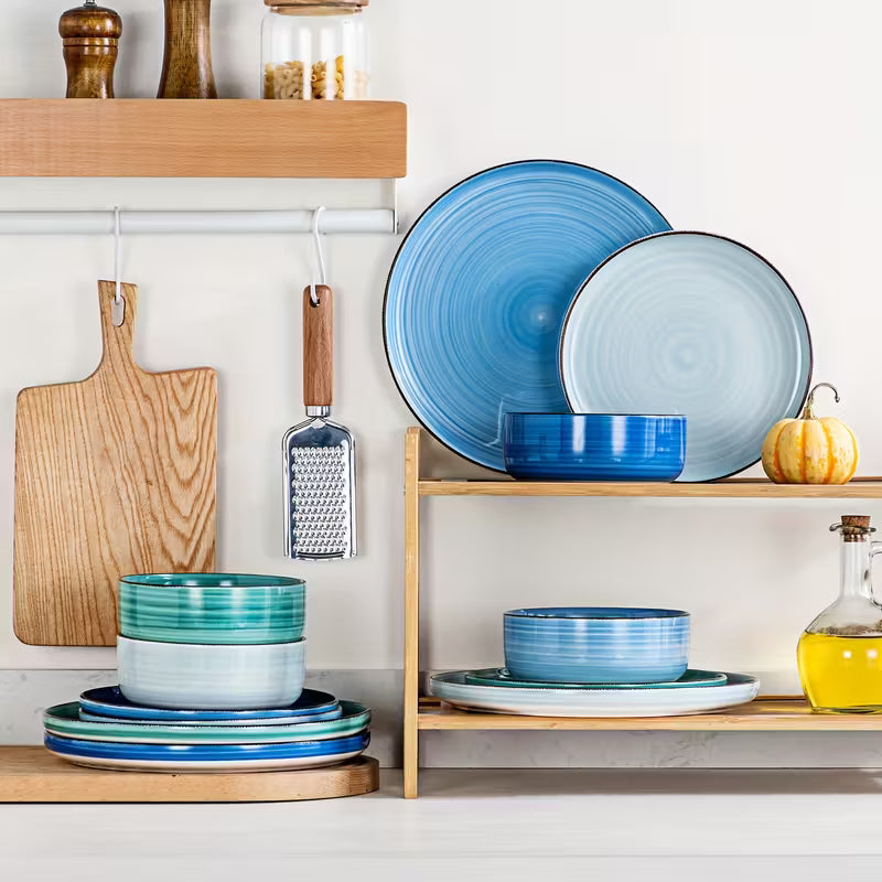 Colorful Stoneware Dinnerware Set (12pcs)
