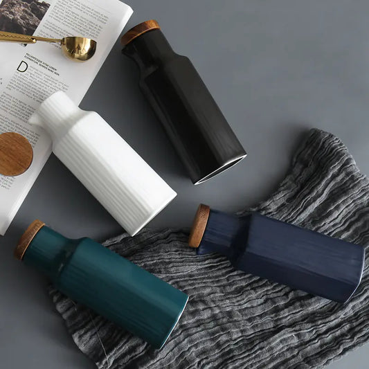 Japanese Ceramic Soy Sauce Dispenser with Spout